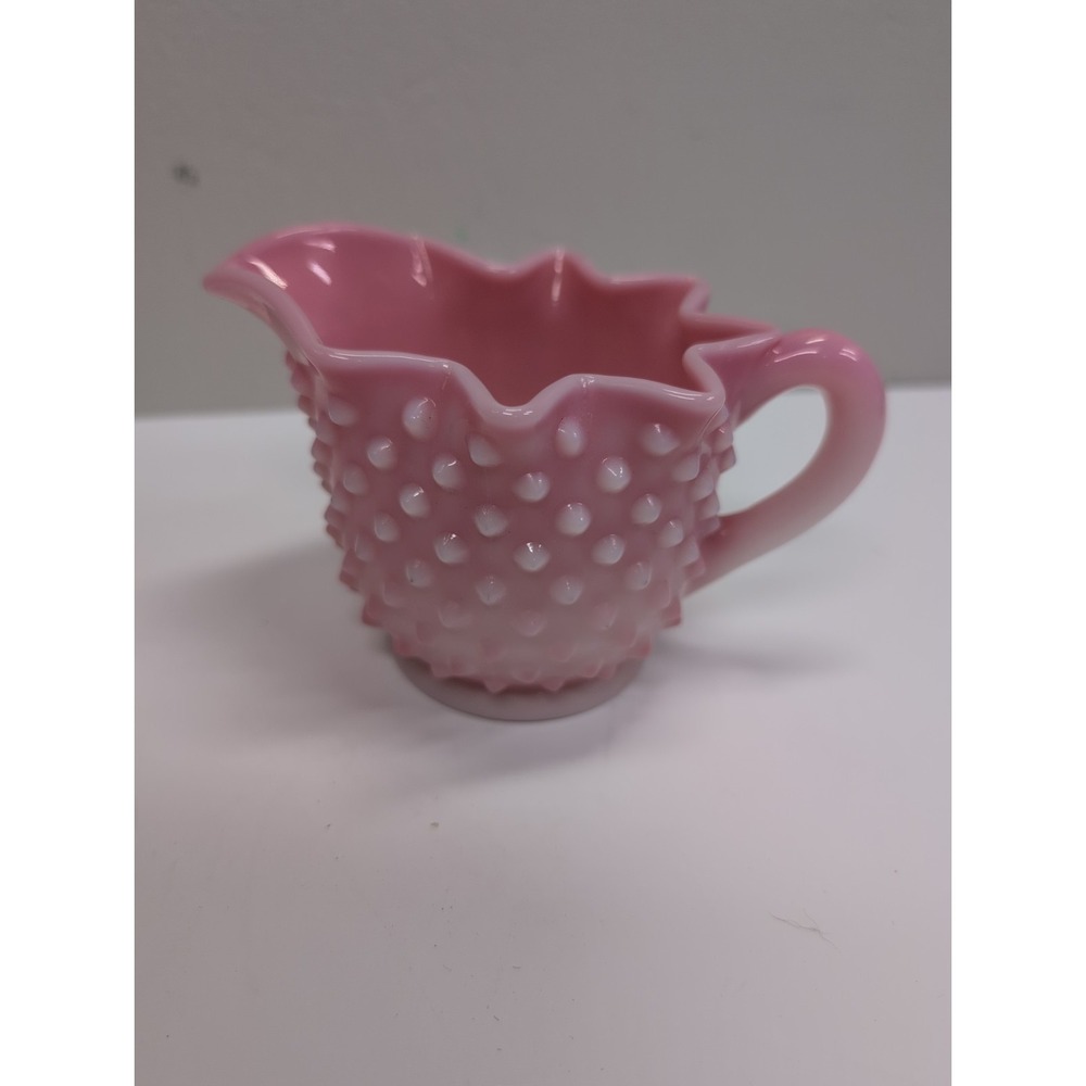 Fenton PITCHER CREAMER Rosalene Hobnail FAGCA Excellent Condition